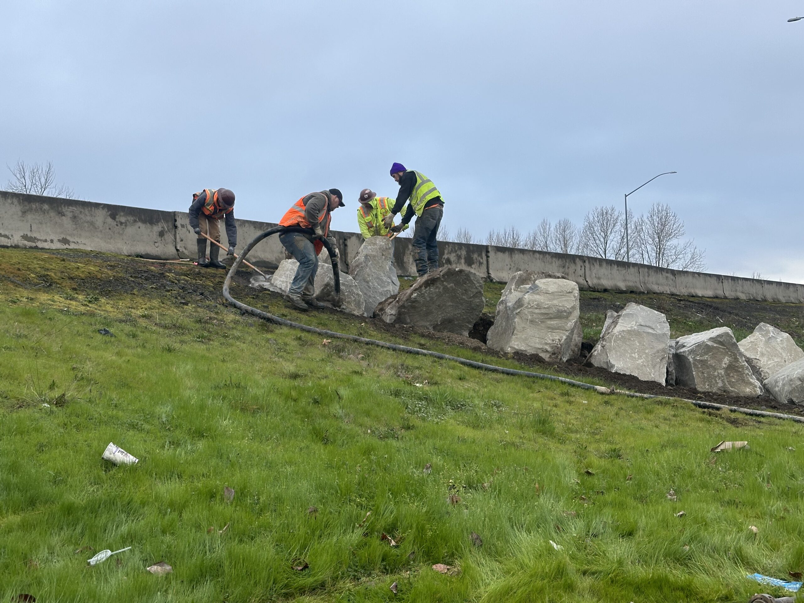 Riprap Grout on the Interstate